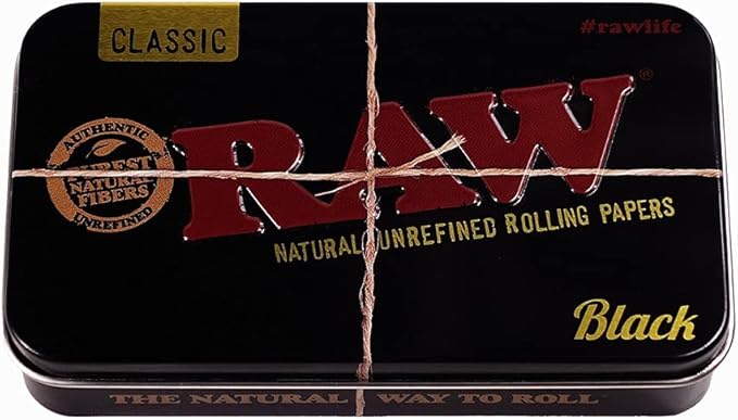 Black Metal Tin Box RAW