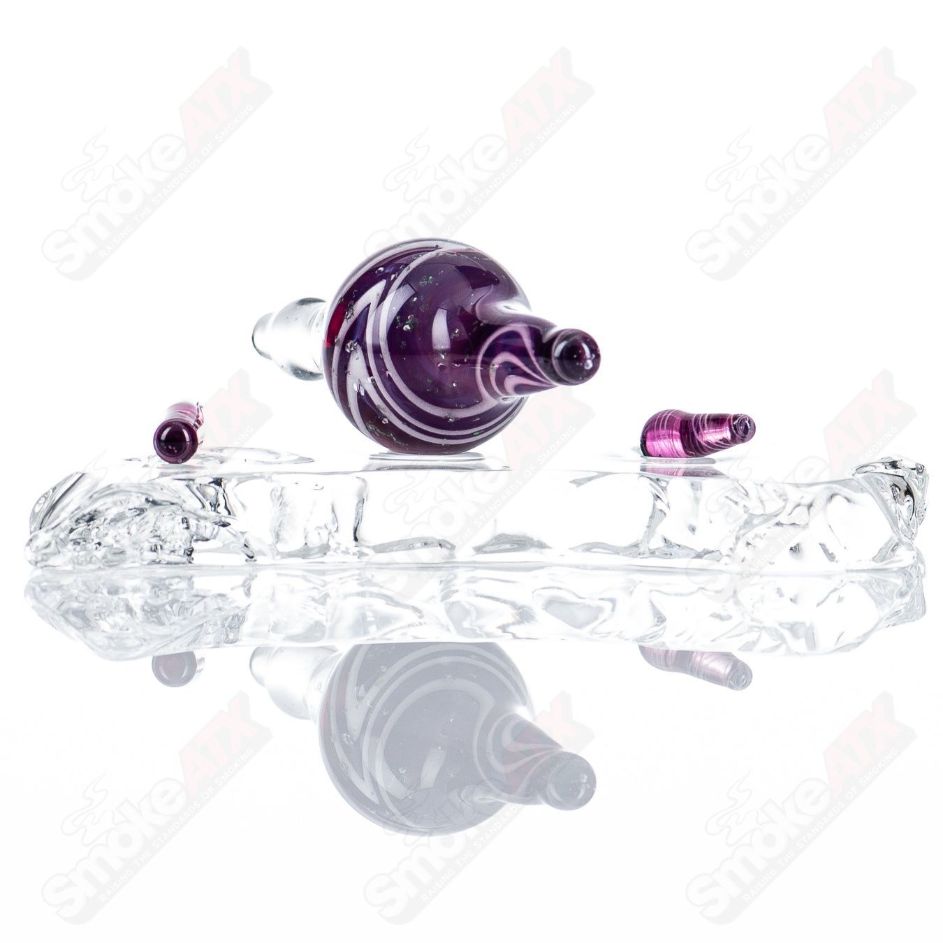 R. Jelly Lotus Cropal Lucy Citrine Drop Top Set Indo Glass - Smoke ATX