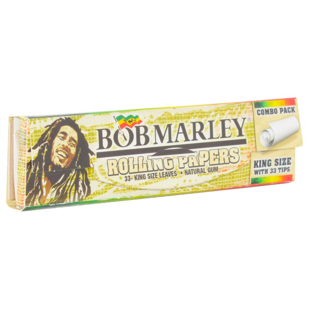 King Size with Tips Organic Hemp Bob Marley Papers - Smoke ATX 
