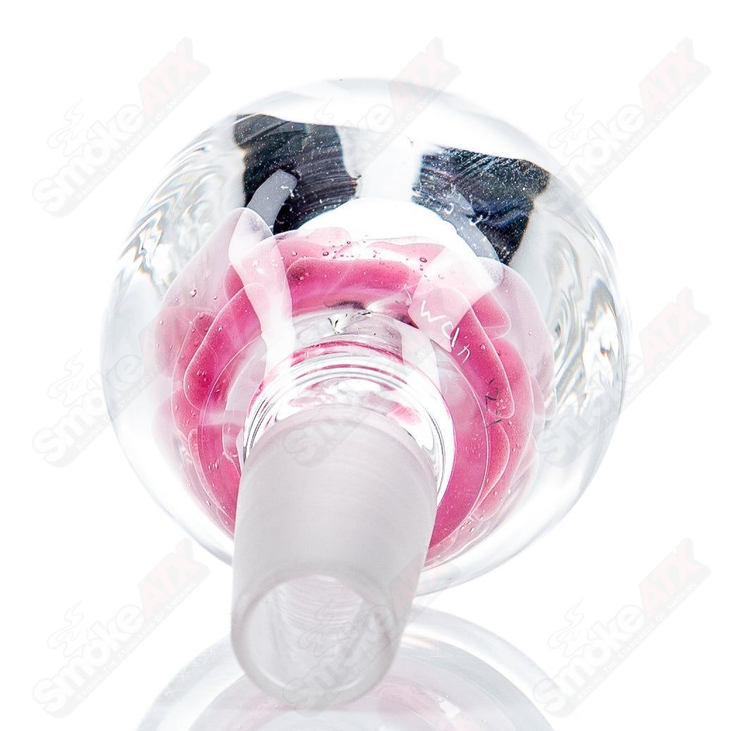 #3 14mm Flower Marble Bowl by Swan Glass - Smoke ATX