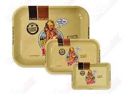 RAW Girl Small Rolling Tray - Smoke ATX