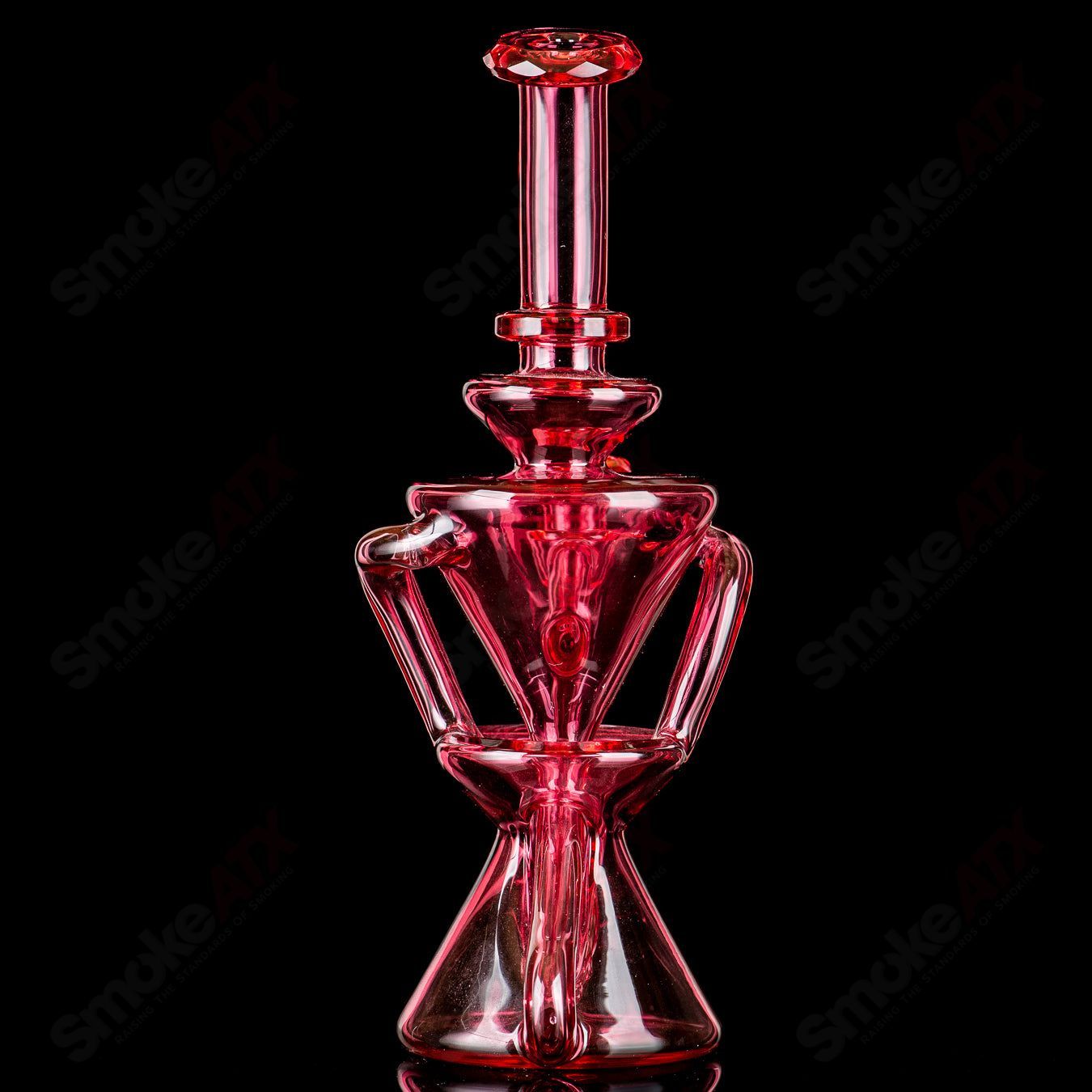 Faceted Two & Through Full-Size Recycler by Captn Chronic - Smoke ATX