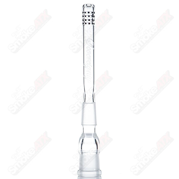 18/18mm 5.5" Jet Black Color Accent 180 Gridded Downstem Sovereignty Glass - Smoke ATX 