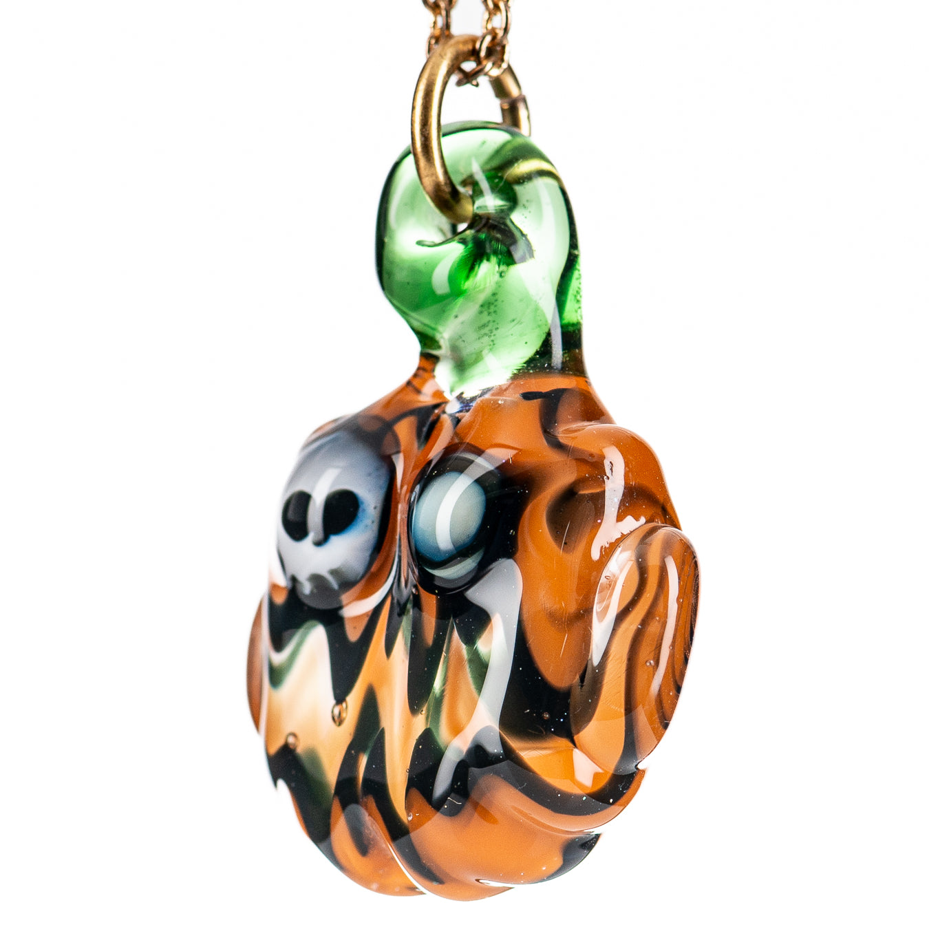 Jackolantern Necklace Indo Glass