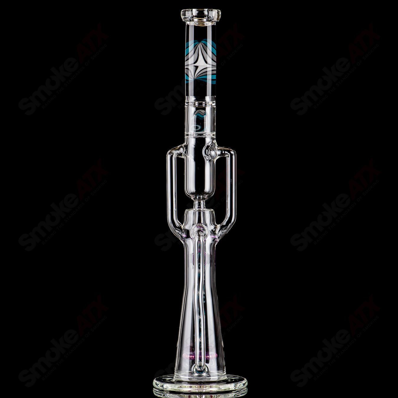 21"  Zyklon Recycler by Mad Rob Glass - Smoke ATX