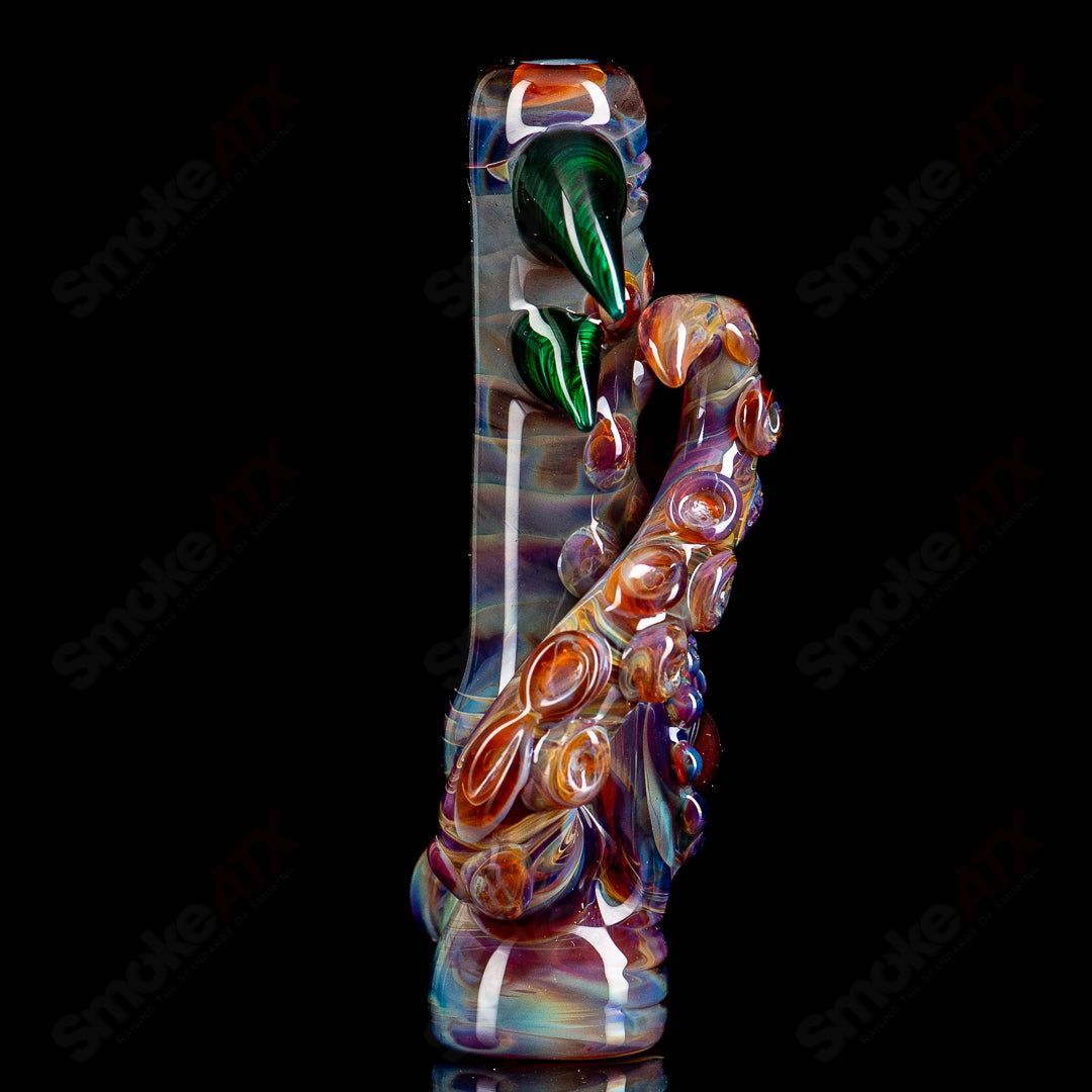 #2 Octopus Chillum by Mako Glass - Smoke ATX 