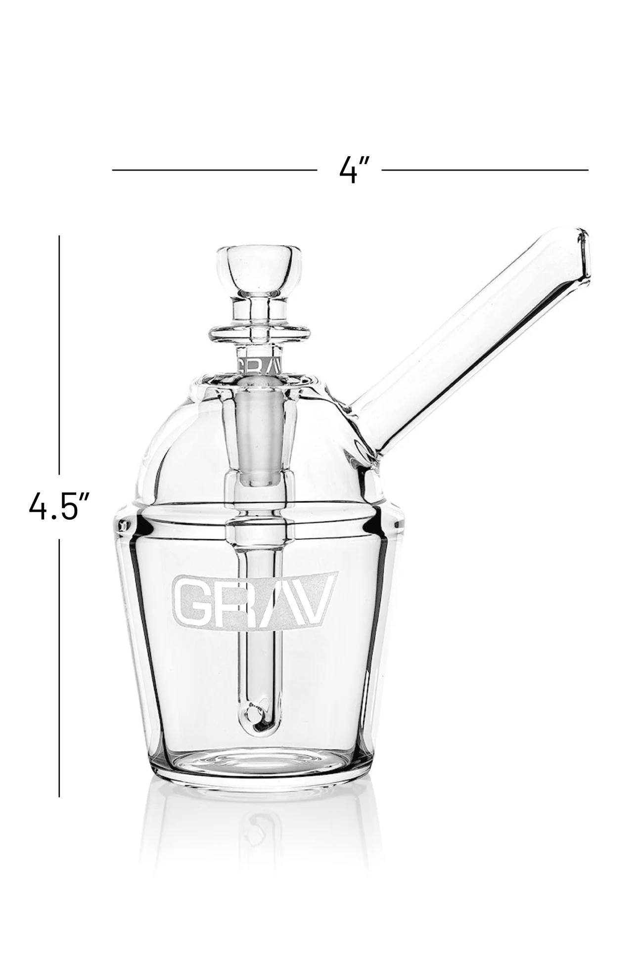 Clear Slush Cup Pocket Bubbler GRAV - Smoke ATX 