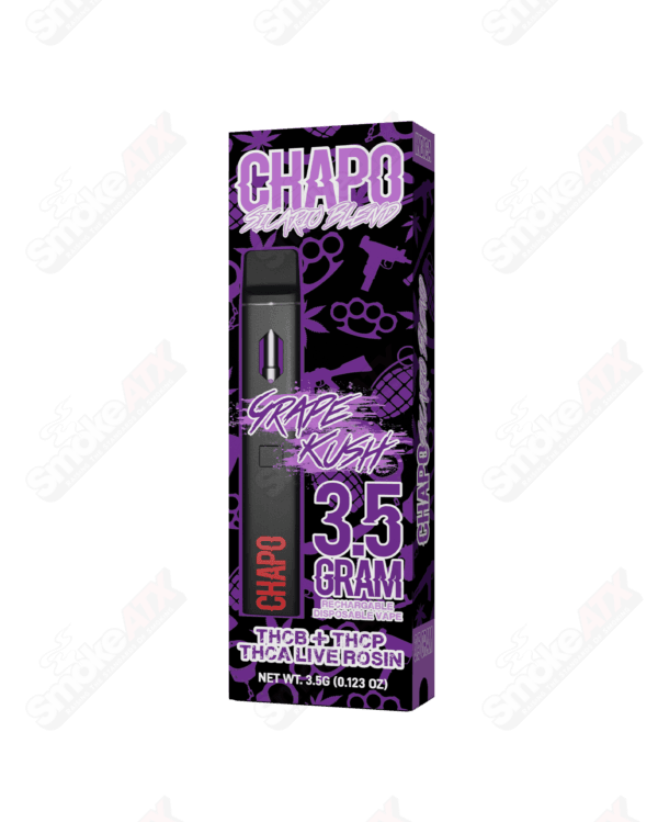 3500mg Grape Kush Sicario Blend Disposable THC-A / THC-B / THC-P Chapo Extrax - Smoke ATX 