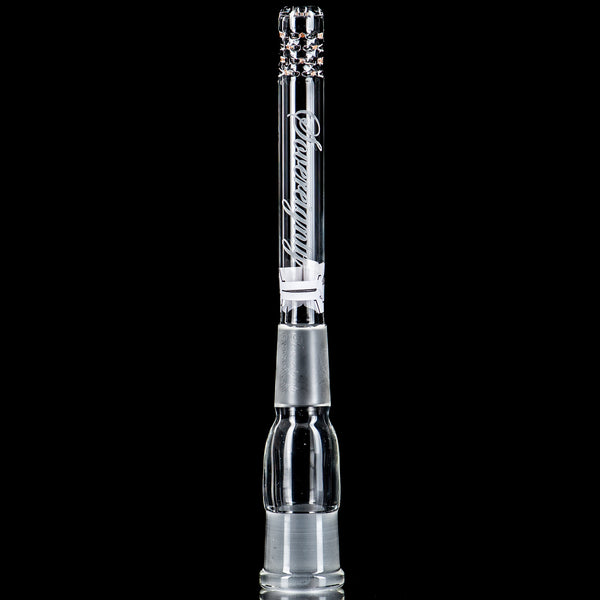 18/18mm 5" 180 Gridded Downstem (Galaxy/Amber Purple) Sovereignty Glass - Smoke ATX 