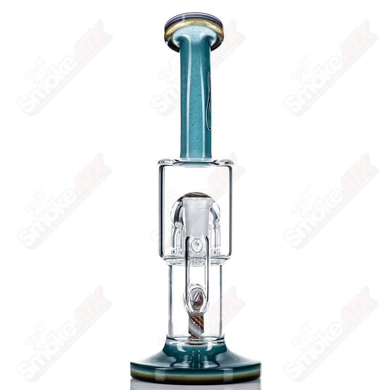 10mm Double Macro w/ Full Color Foot+Mouthpiece by Toro Glass