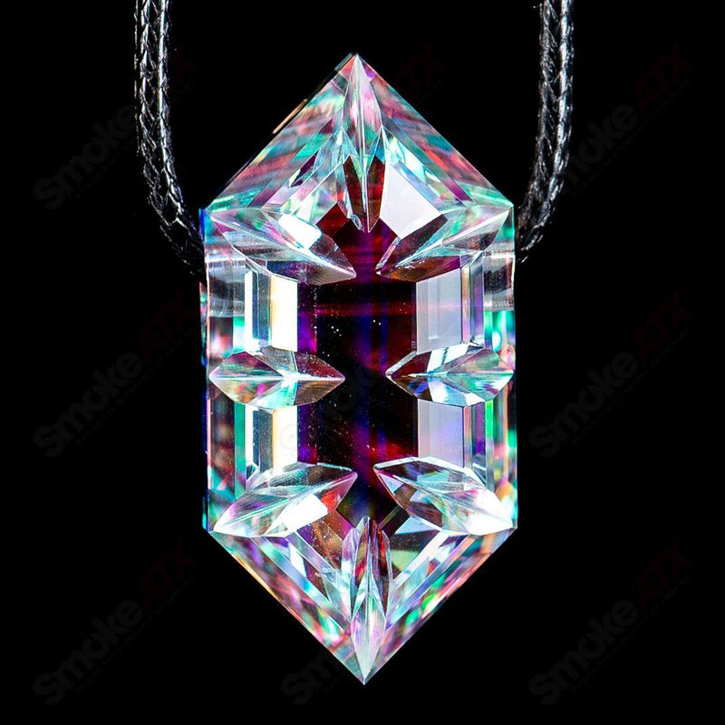 #2 Clear Double Sided Faceted Pendant by Fatal Facets