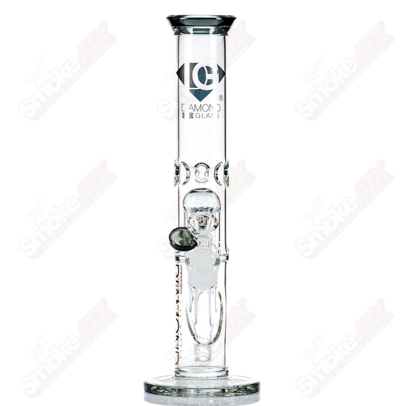 12" 6-Arm Straight Tube (Smoke) Diamond Glass - Smoke ATX 