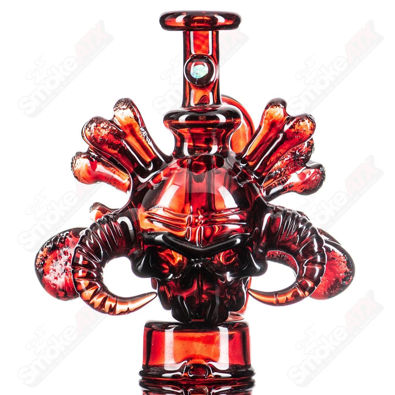 Skull Puffco Top by Grime Glass - Smoke ATX