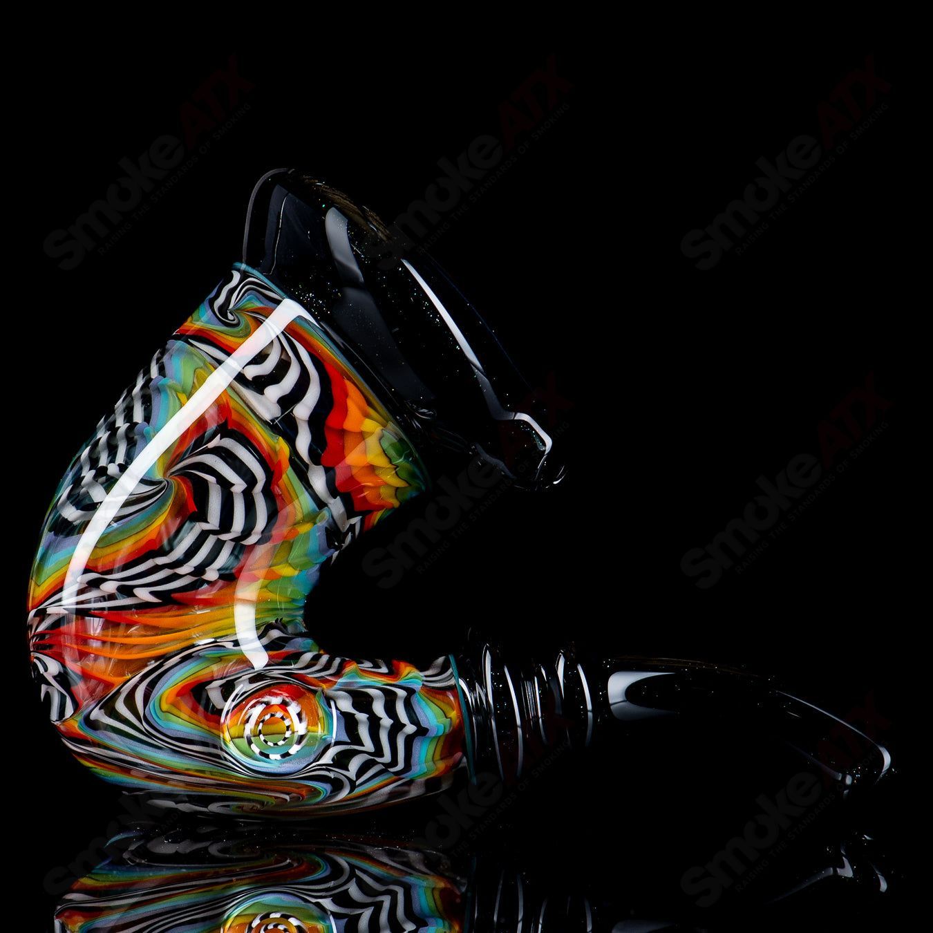 3D Spiral Wrap n' Rake Sherlock Collab by Shawna Benson (THG) x JMass Glass - Smoke ATX