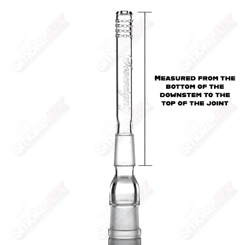 18/18mm 4.5" 180 Gridded Downstem Sovereignty Glass - Smoke ATX 