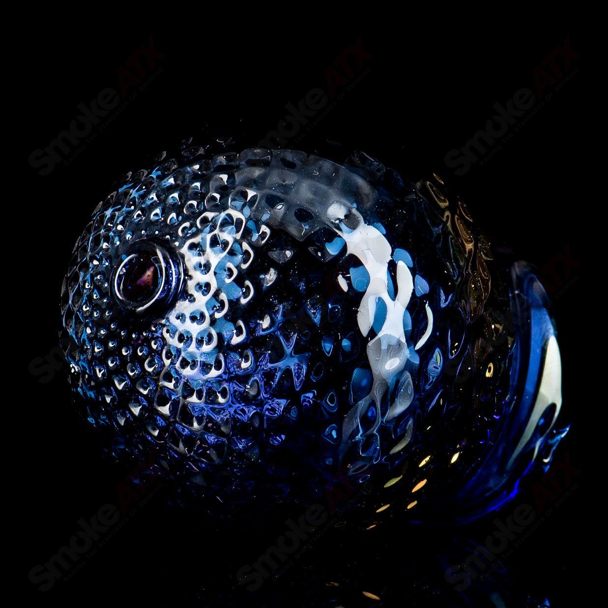 Sphere Light Cobalt w/Gold diamond tech Dry Puffco Top - Smoke ATX