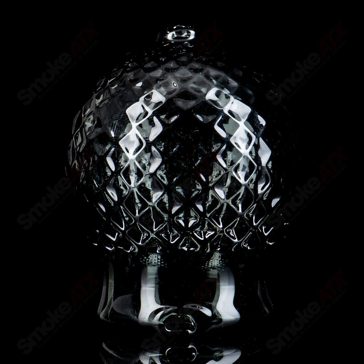 Sphere Transparent Grey Diamond tech Dry Puffco Top - Smoke ATX