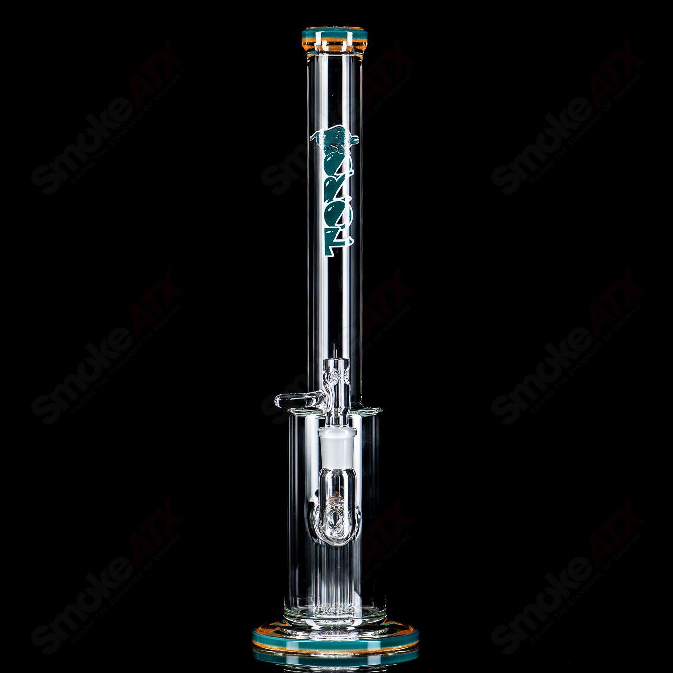 #2 14mm Mini Tree w Color Accent Toro Glass - Smoke ATX 