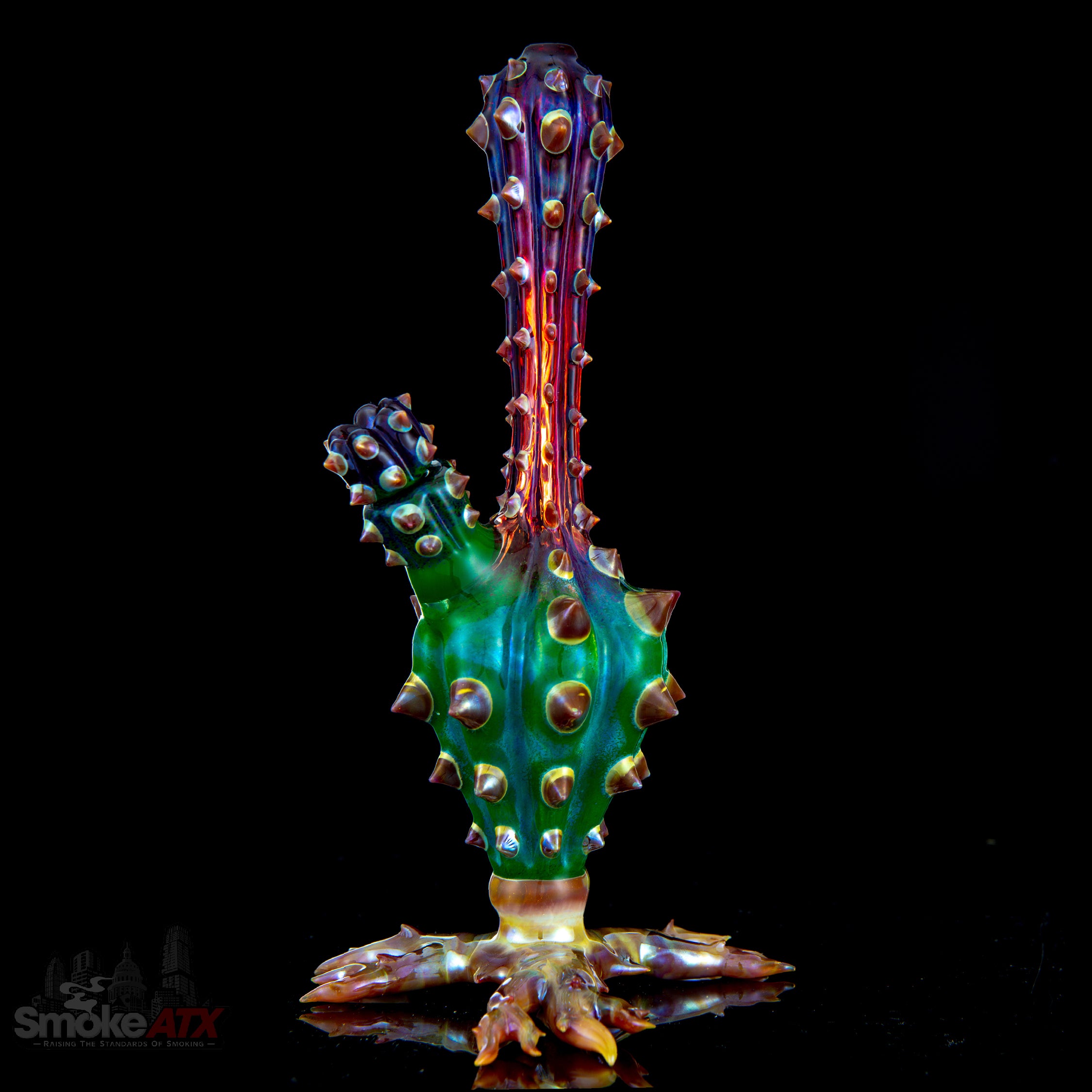 Cactus Vase (Mixed Color) Unparalleled Glass - Smoke ATX 