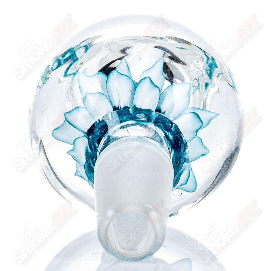 #2 14mm Flower Marble Bowl by Swan Glass - Smoke ATX