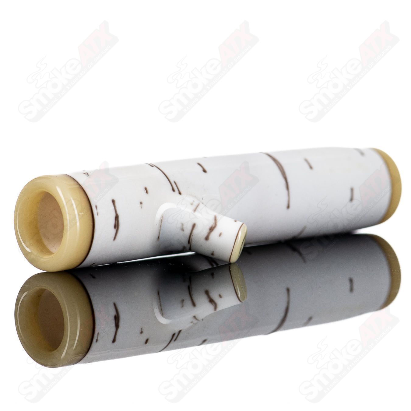 Stubby Birch Chillum Foster Glass - Smoke ATX