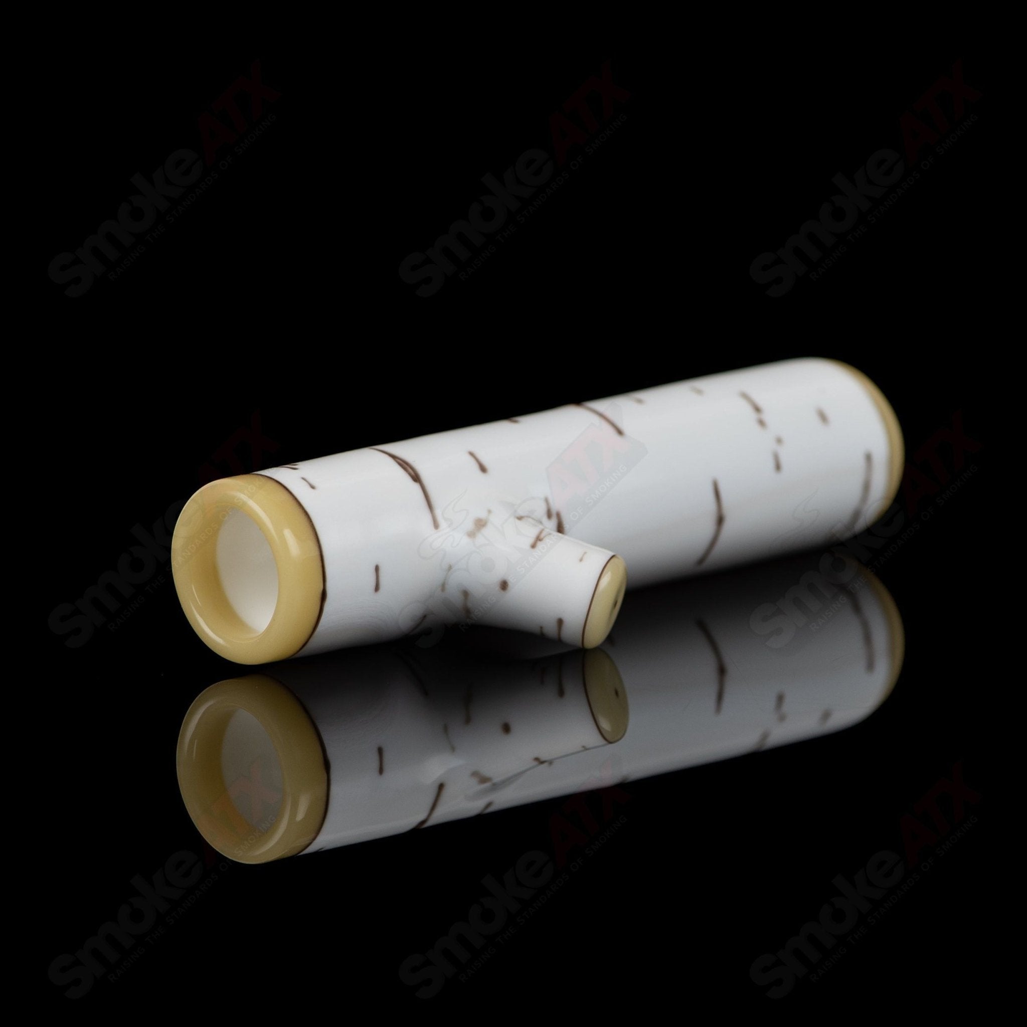 Stubby Birch Chillum Foster Glass - Smoke ATX