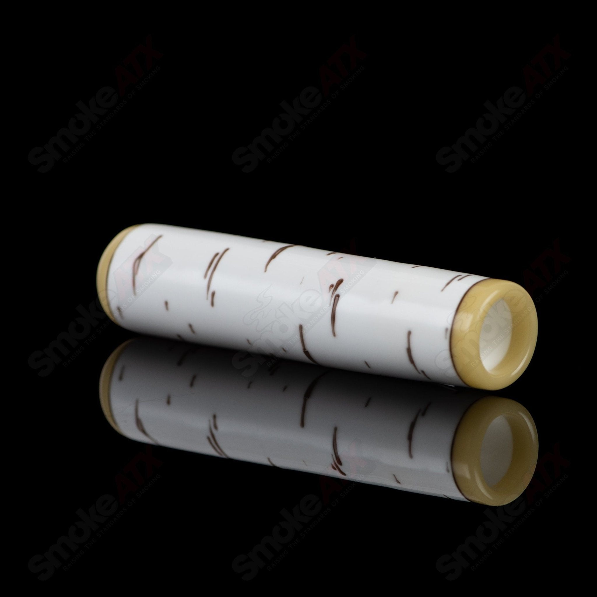 Stubby Birch Chillum Foster Glass - Smoke ATX