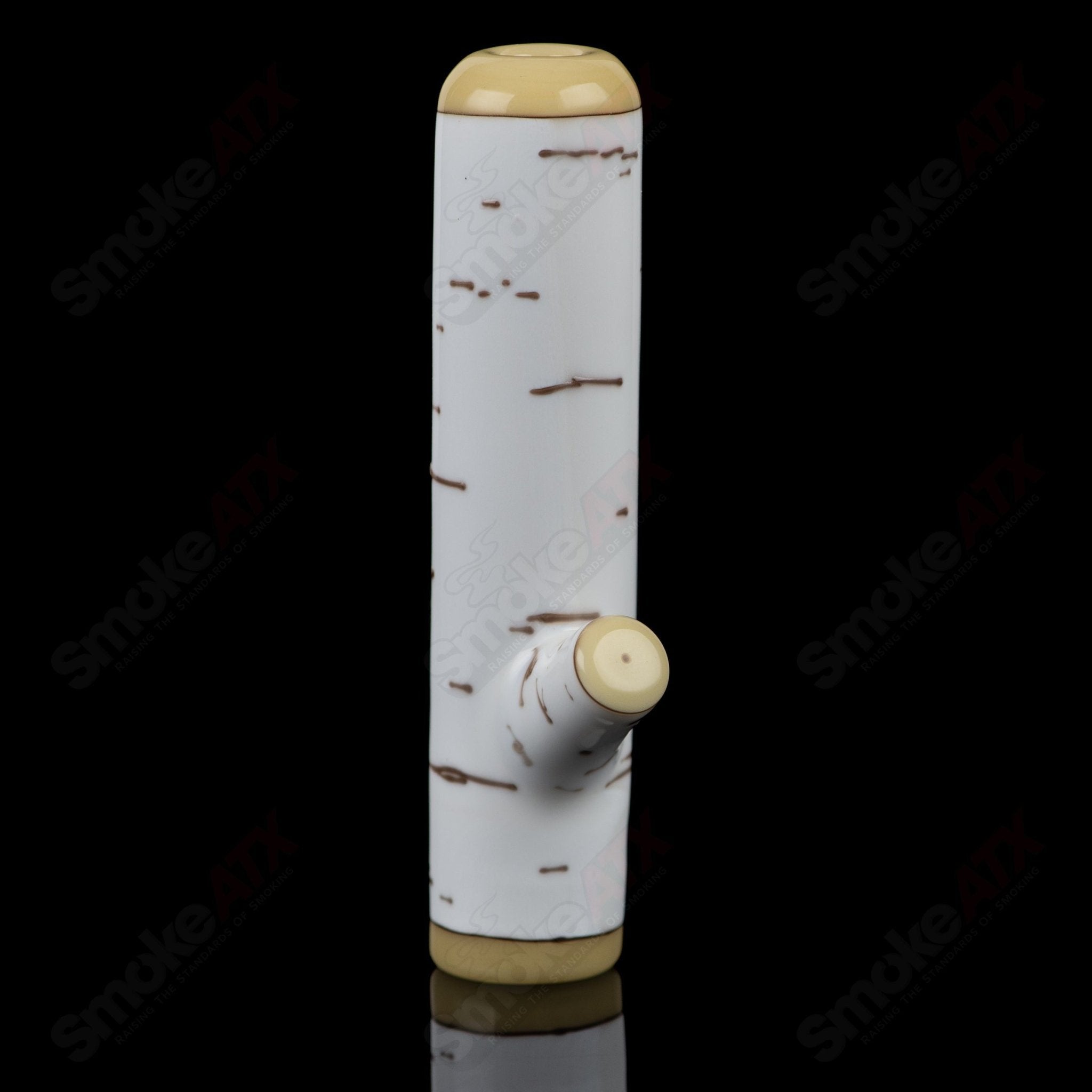 Stubby Birch Chillum Foster Glass - Smoke ATX