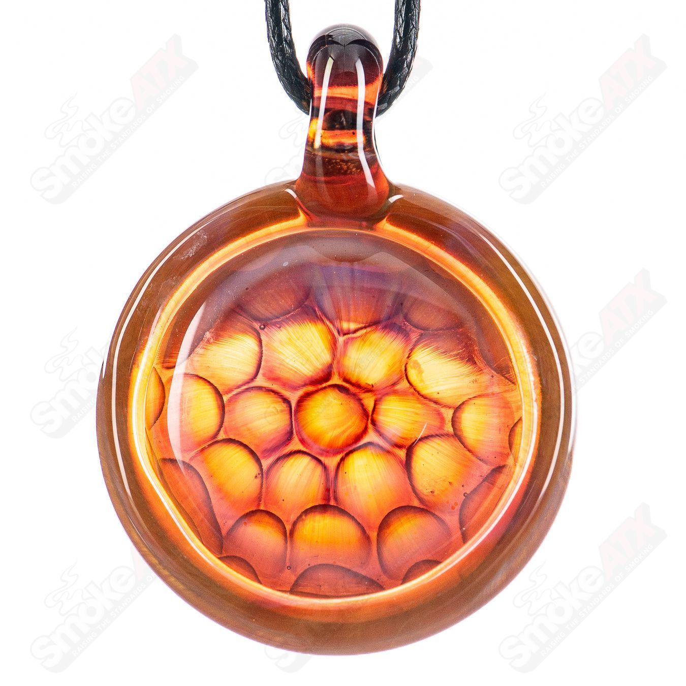 Lokee Amber Purple Honeycomb Pendant