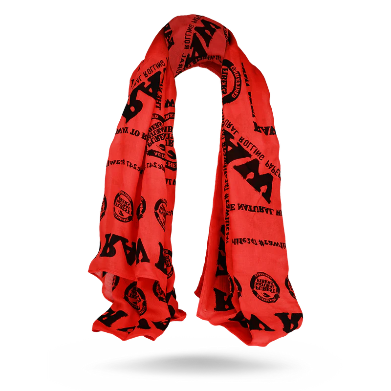 RAW Black on Red Fashion Scarf
