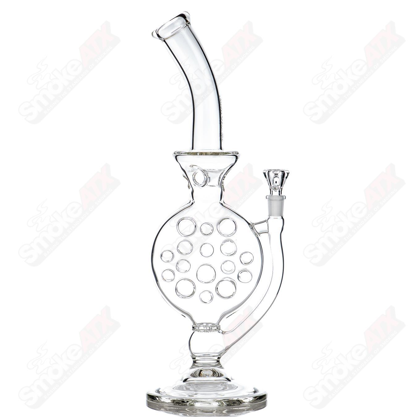 Swiss Perc Full - Size Side Feeder w/ Triple Donut Crown - Smoke ATX