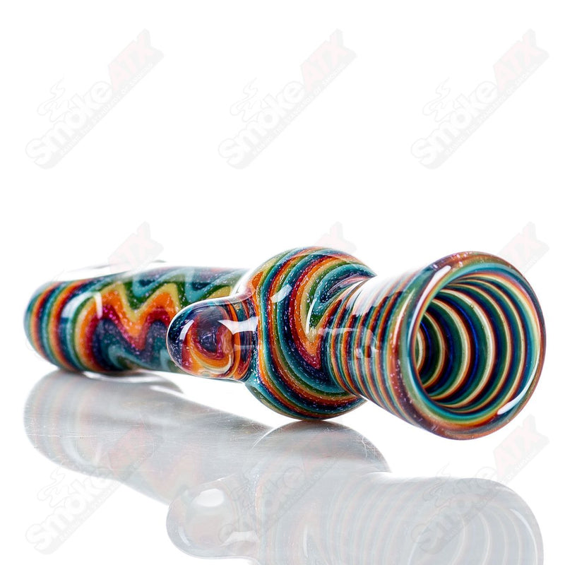 #3 Rainbow Dichro Line Work Chillum by Shane Smith