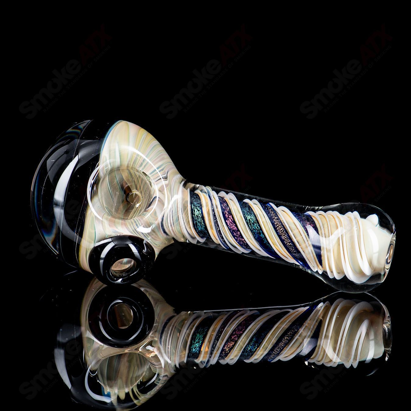 Alien Dichro Image Spoon by Talent Glass - Smoke ATX 