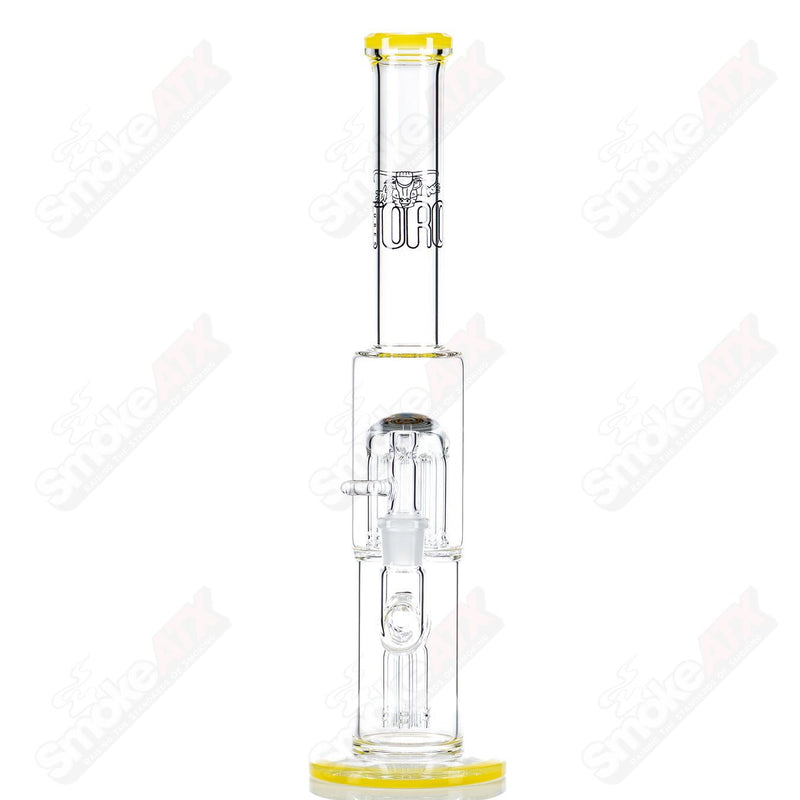 #3 18mm 7/13 Arm Perc w Worked Sections Toro Glass