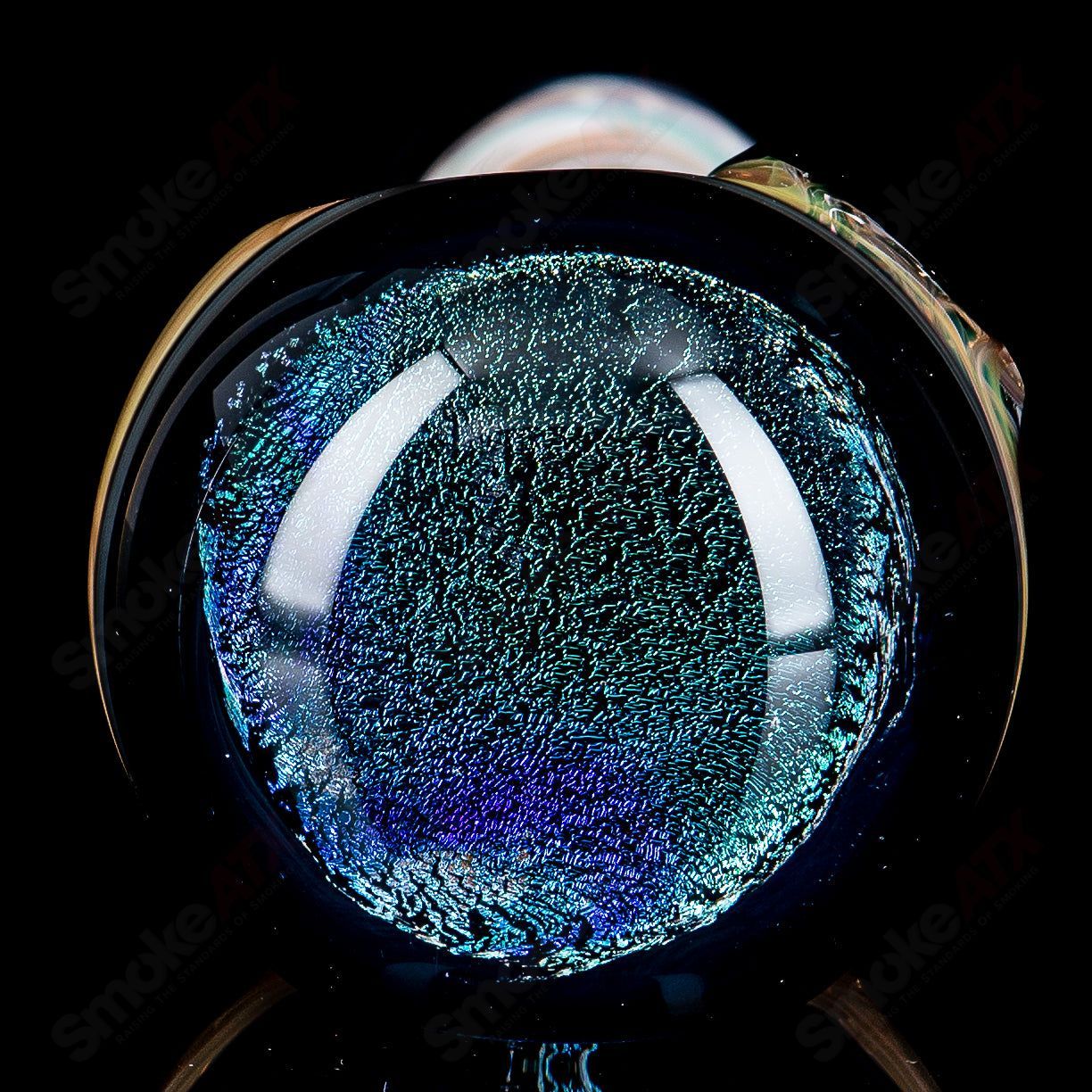 #1 Solid Dichro Head Spoon by Talent Glass - Smoke ATX 