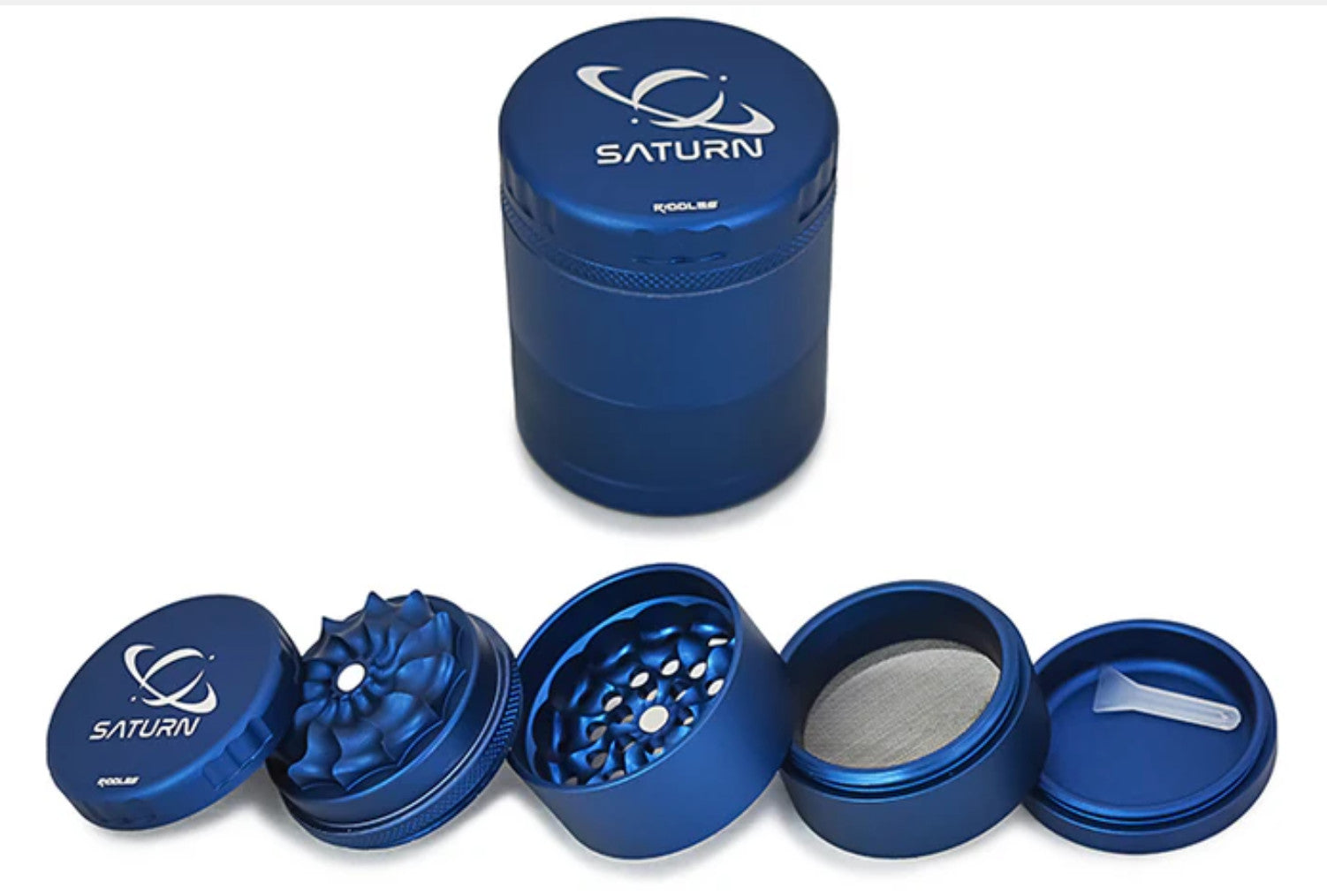 50mm 5pc Saturn Grinder Mill by Riddles - Smoke ATX 