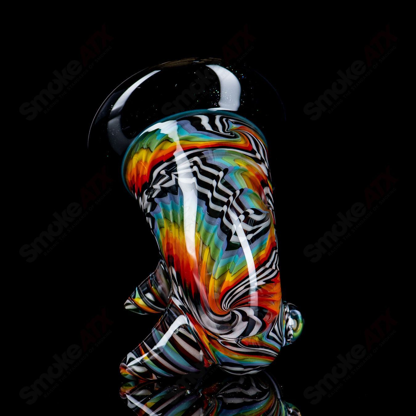 3D Spiral Wrap n' Rake Sherlock Collab by Shawna Benson (THG) x JMass Glass - Smoke ATX