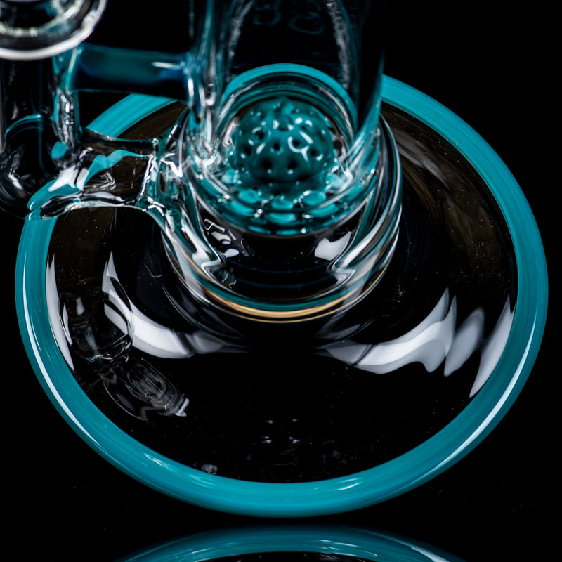 SOL-45 Lace Sphere + DC Set (Opaque Aqua) by SoL Glassworks - Smoke ATX