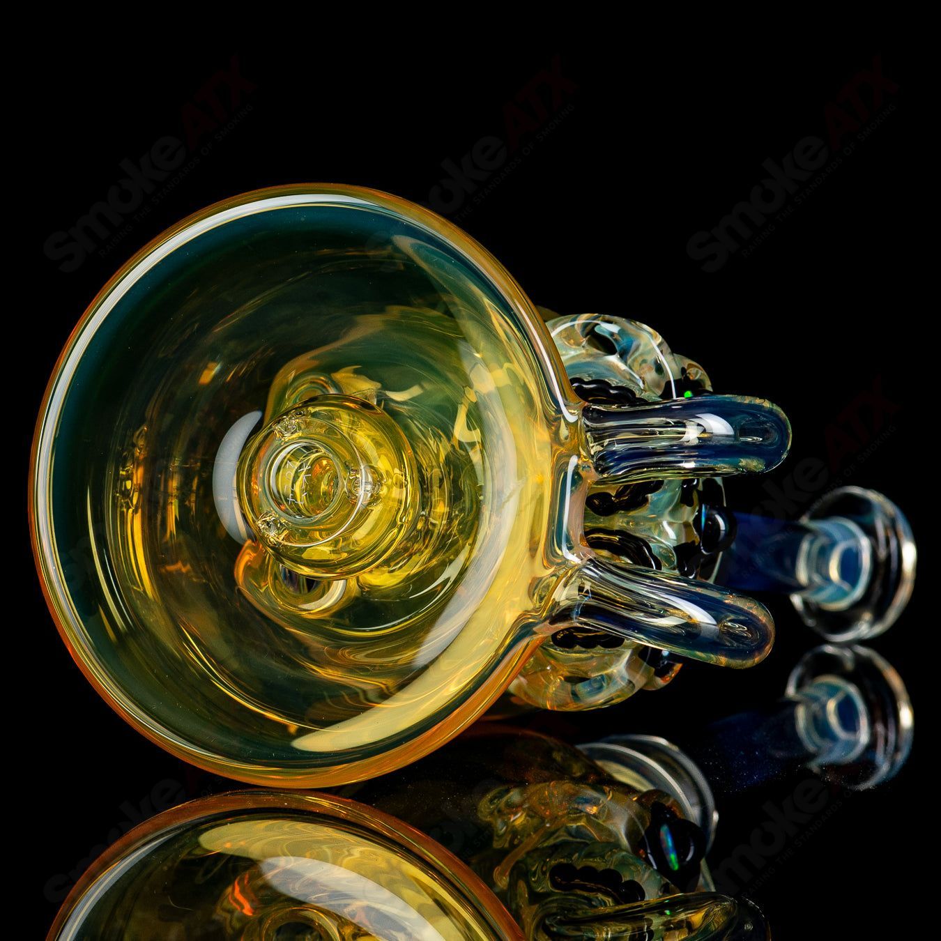 Three Eyed Double Skull Return Drain Rig by AKM - Smoke ATX