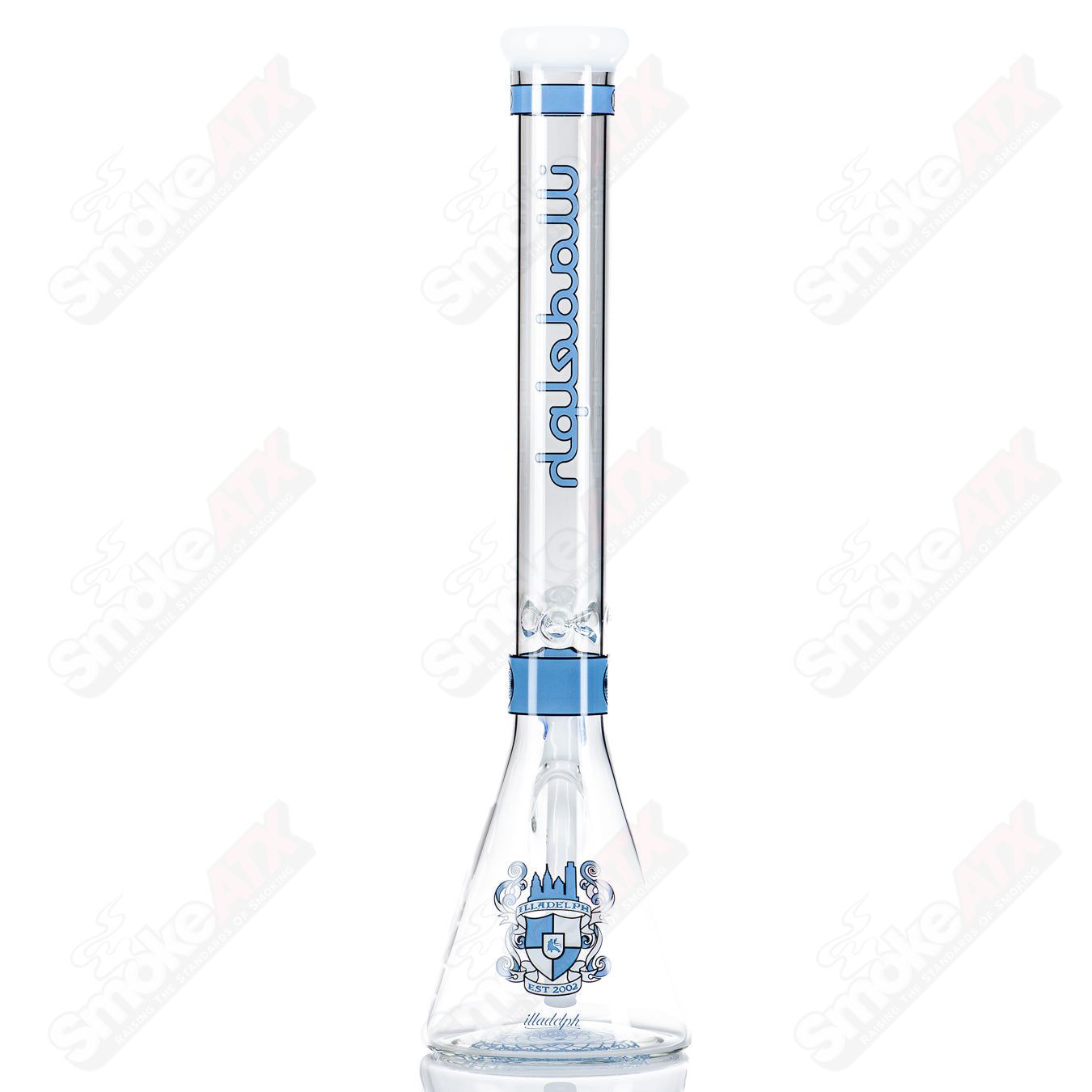 19" (Blue) Signature Series Medium Beaker Illadelph - Smoke ATX 