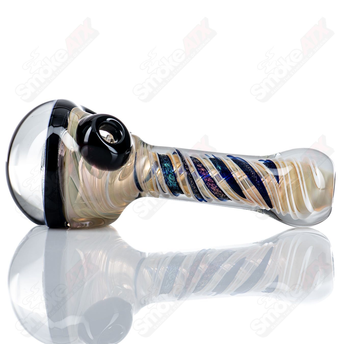 Alien Dichro Image Spoon by Talent Glass - Smoke ATX 