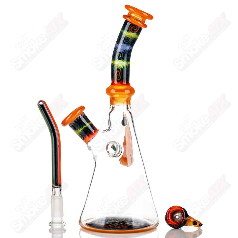 Orange Wig Wag Tube w Slide by Devon Glass - Smoke ATX