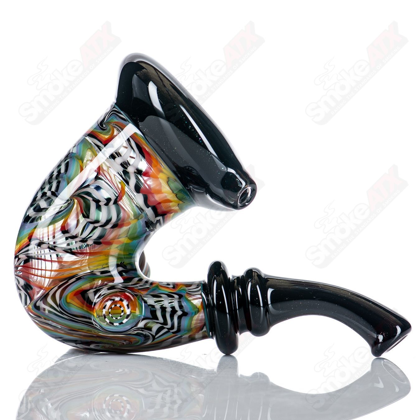 3D Spiral Wrap n' Rake Sherlock Collab by Shawna Benson (THG) x JMass Glass - Smoke ATX