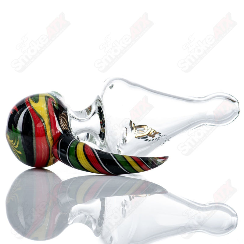 Custom Rasta Medium Helix Spoon pipe by Boxfan - Smoke ATX 