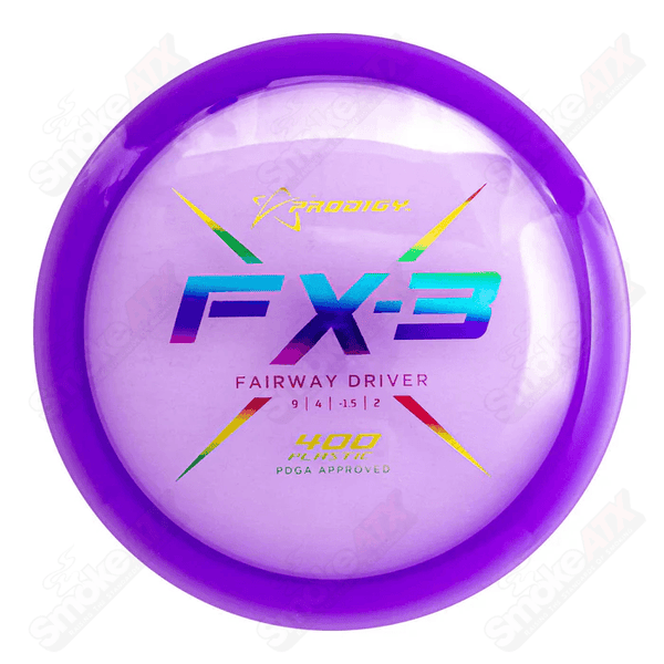 170-174g  Purple D3  Distanc Driver Disc - 400 Plastic Prodigy Disc - Smoke ATX 