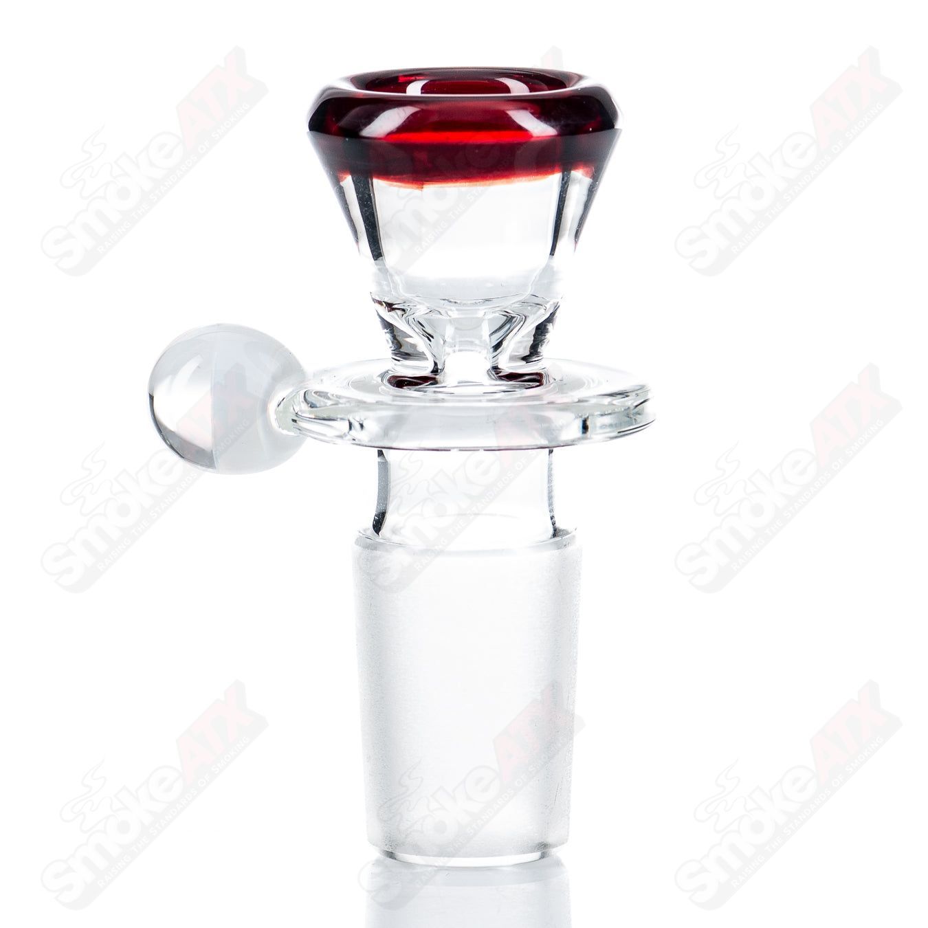 18mm Single Hole Slide w Millie (Amanita Mushroom) by Black Tuna - Smoke ATX 