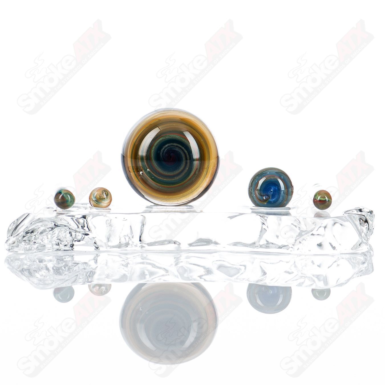 Twisted fritt slurper set by GD glass - Smoke ATX