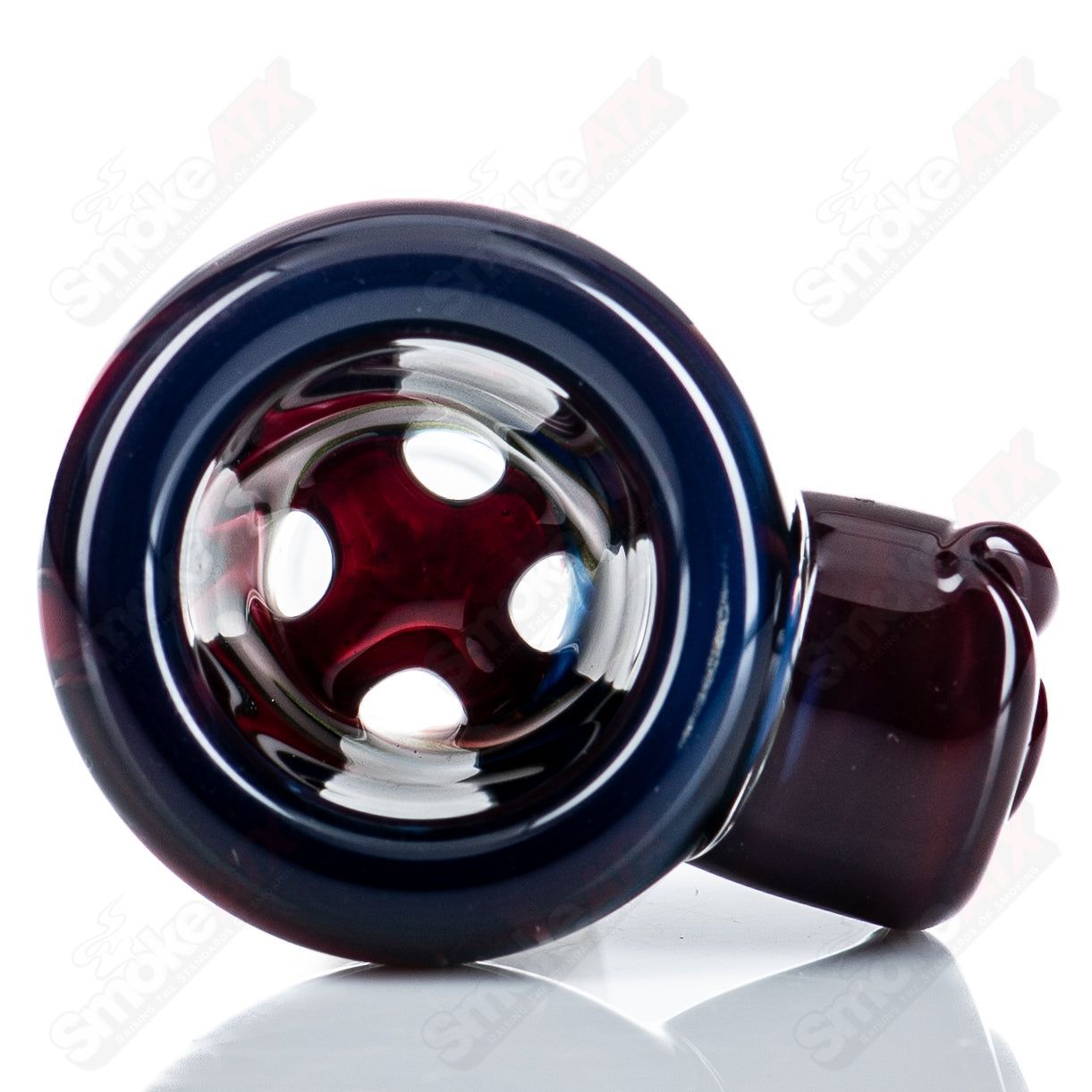 #7 18mm Full Accent Linework  Slide Black T Glass - Smoke ATX 