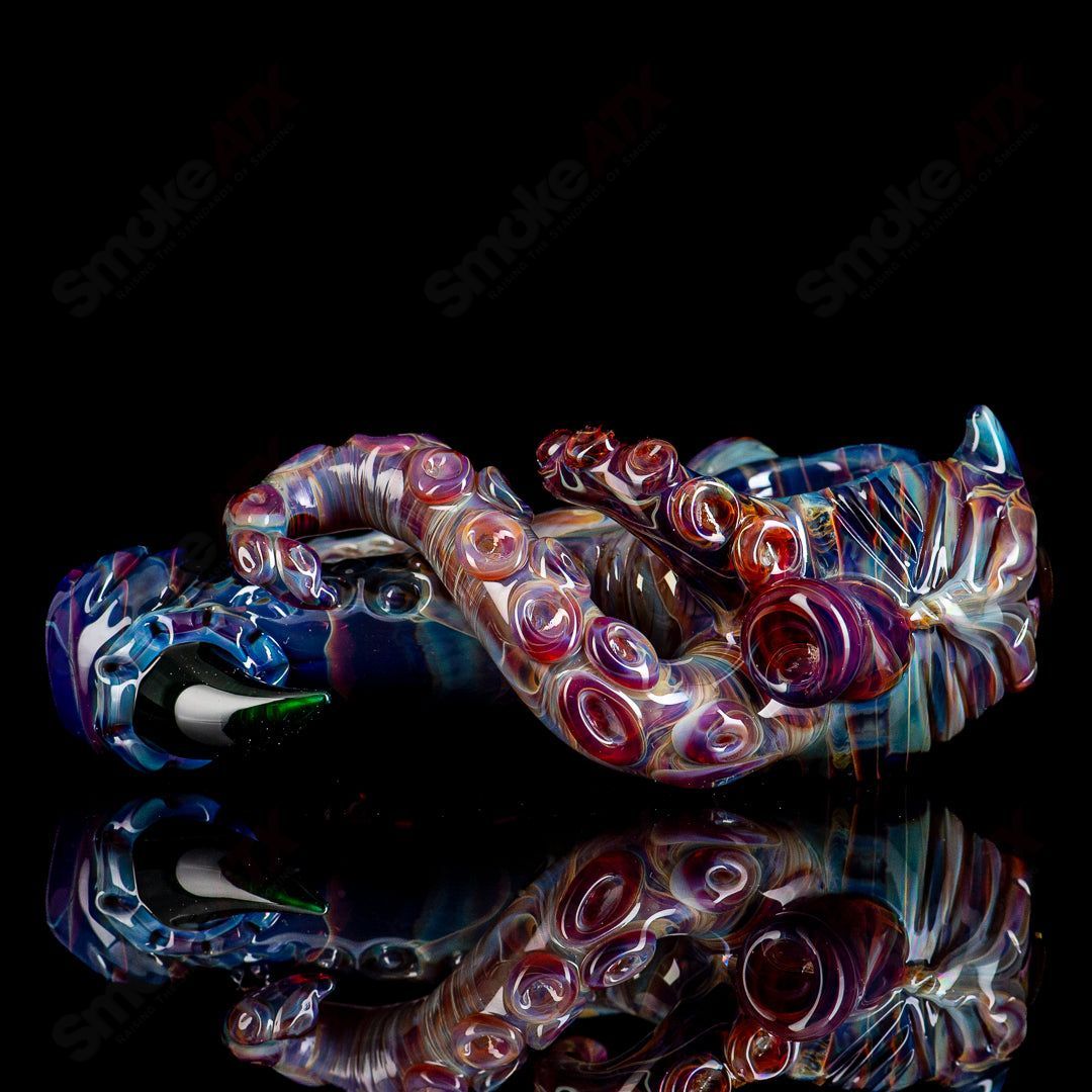 #4 Seamonster Spoon by Mako Glass - Smoke ATX 