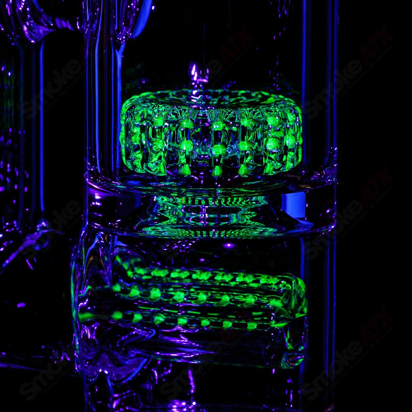 50mm UV Horizonline/Helix Perc Tube Rawlins Glass - Smoke ATX